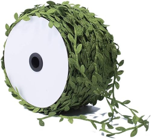 100 yardas  Hoja verde oliva hoja cinta cuerda para guirnaldas DIY manualidades y fiesta boda decoración del hogar