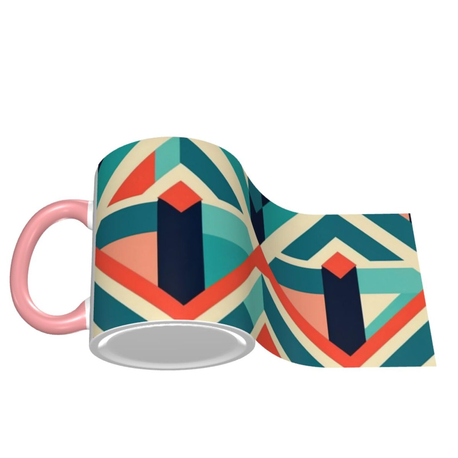 Amazon.com: Abstract Geometric Pattern Ceramic Mug,Unique Designs for  Anytime Funny Coffee Mugs with Handle Modern Tea Cup 11oz : Home & Kitchen