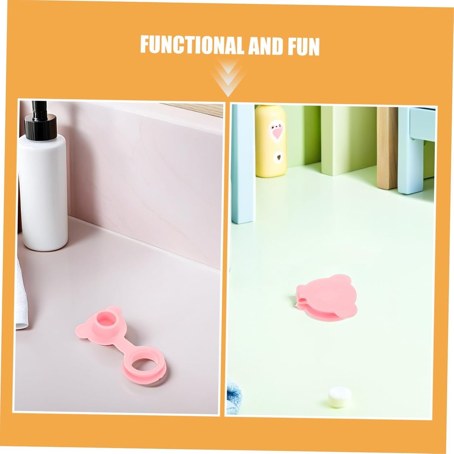 4pcs Silicone Tub Drain Stopper for Bath Tubs, Flexible and Easy to Remove Water Stopper Seal Plug, for Bathtub and Shower Use, Pink Color