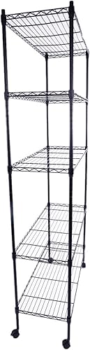 GAJUST Organizational Brilliance 5-Layer Iron Shelf, Coated with Wheels