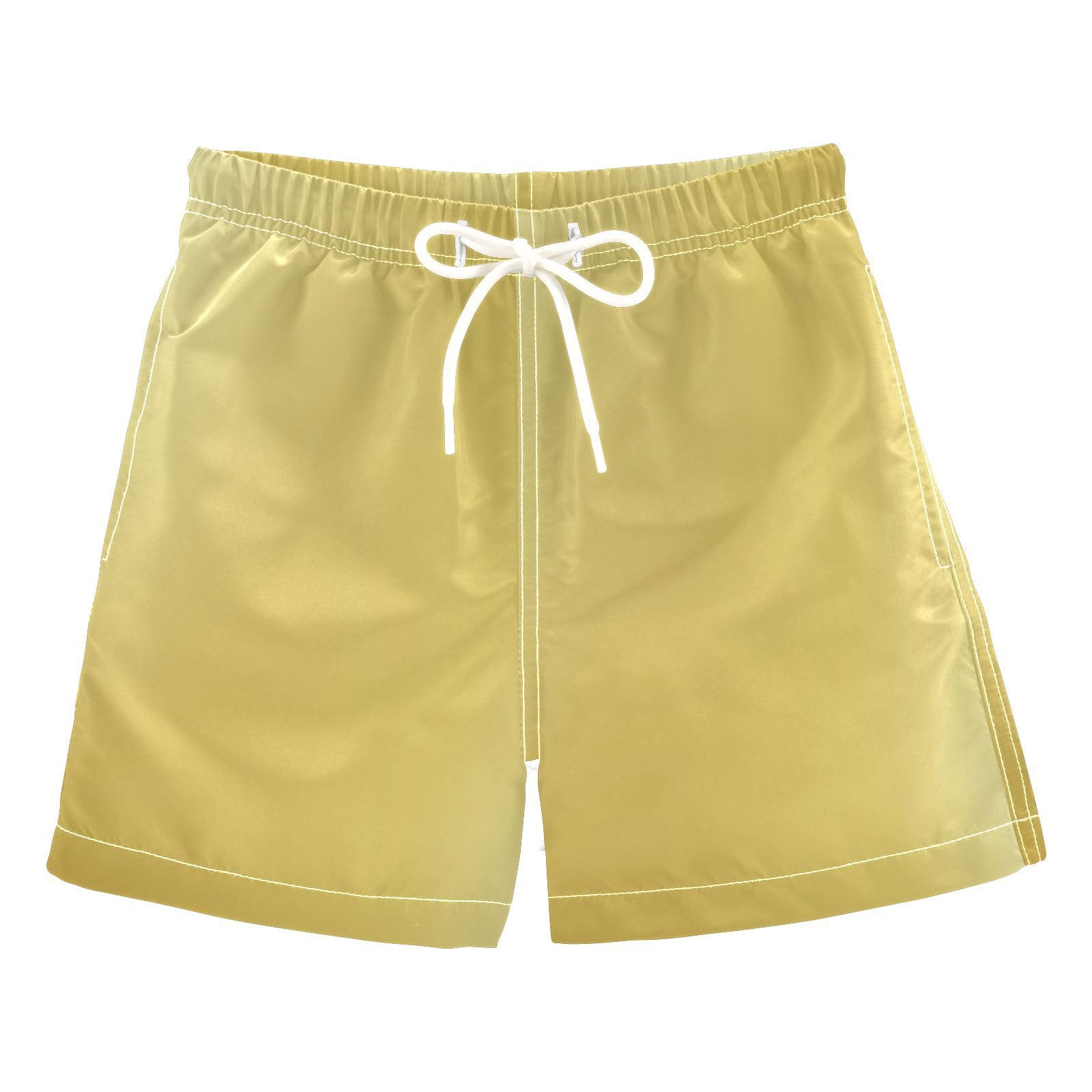Gradient Gold Toddler Swimming Trunks Son's Presents Baby Boy Bathing Trunks Kids Swimwears Vacation L 10Y