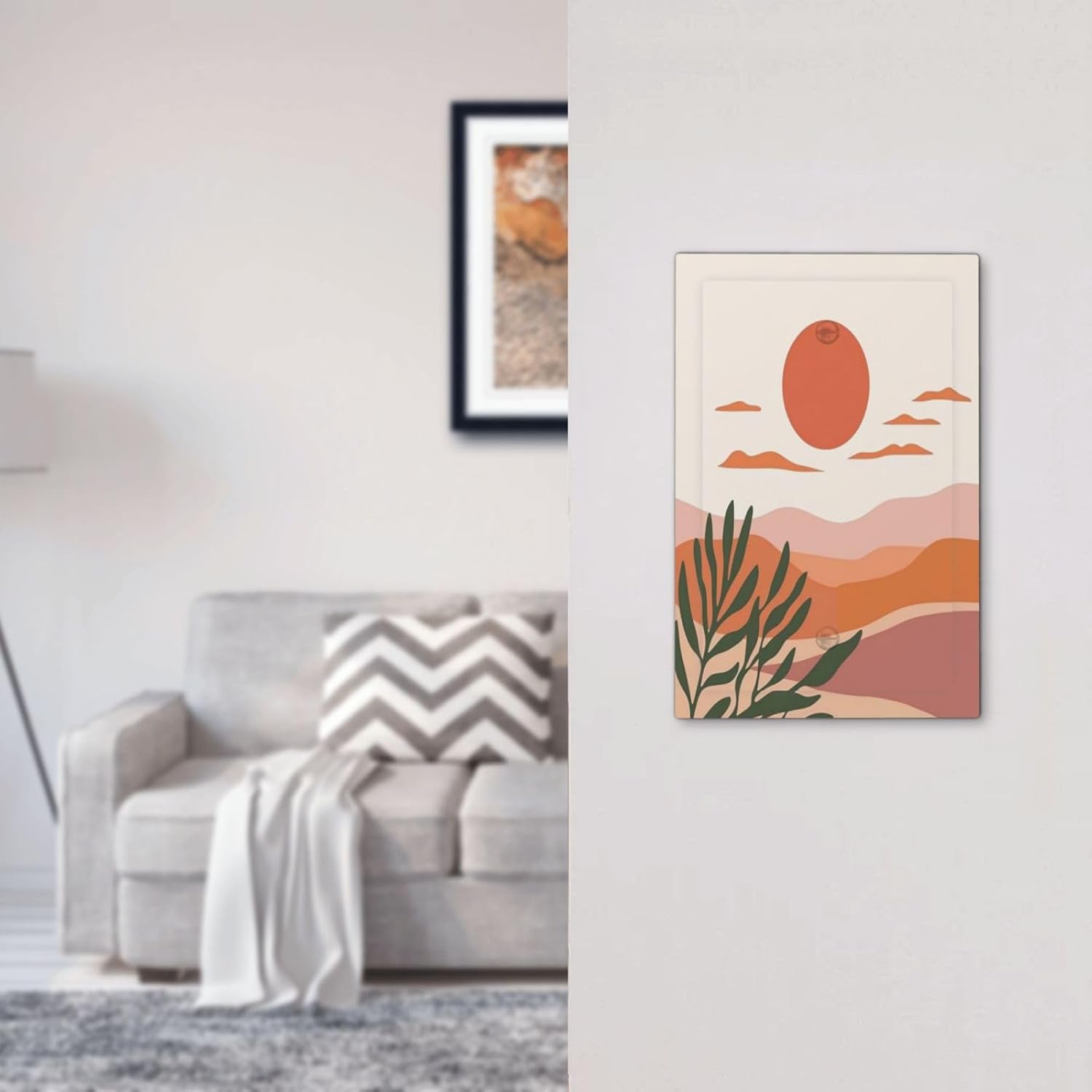 Light Switch Cover Plate Boho Sunset Mid Century 1 Gang No Device Blank Electrical Wall Plates Faceplate Decorative Switch Plate For Bed Room Home Decor