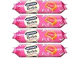 McVitie’s Tartlets Himbeere Kekse mit Himbeercremefüllung – 4 Rollen Knusprgebäck, Britische Butterkekse, 4 × 100 g