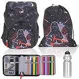 Weich-Schulranzen Outbag, Hauptfach mit Büchertasche, Heftgurt, Zugverschluß und Klick-Verschluß