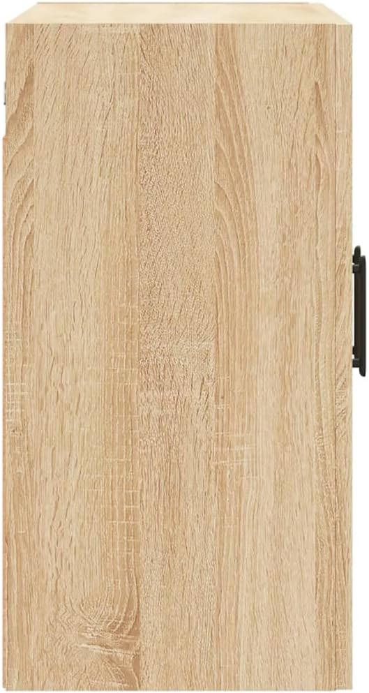 Sonoma Oak Wall Cabinet Engineered Wood Medium Storage Cabinet with 2 Doors 23.6x23.6x23.6 in Matte Finish Indoor Storage Cupboard for Living Room Office Use