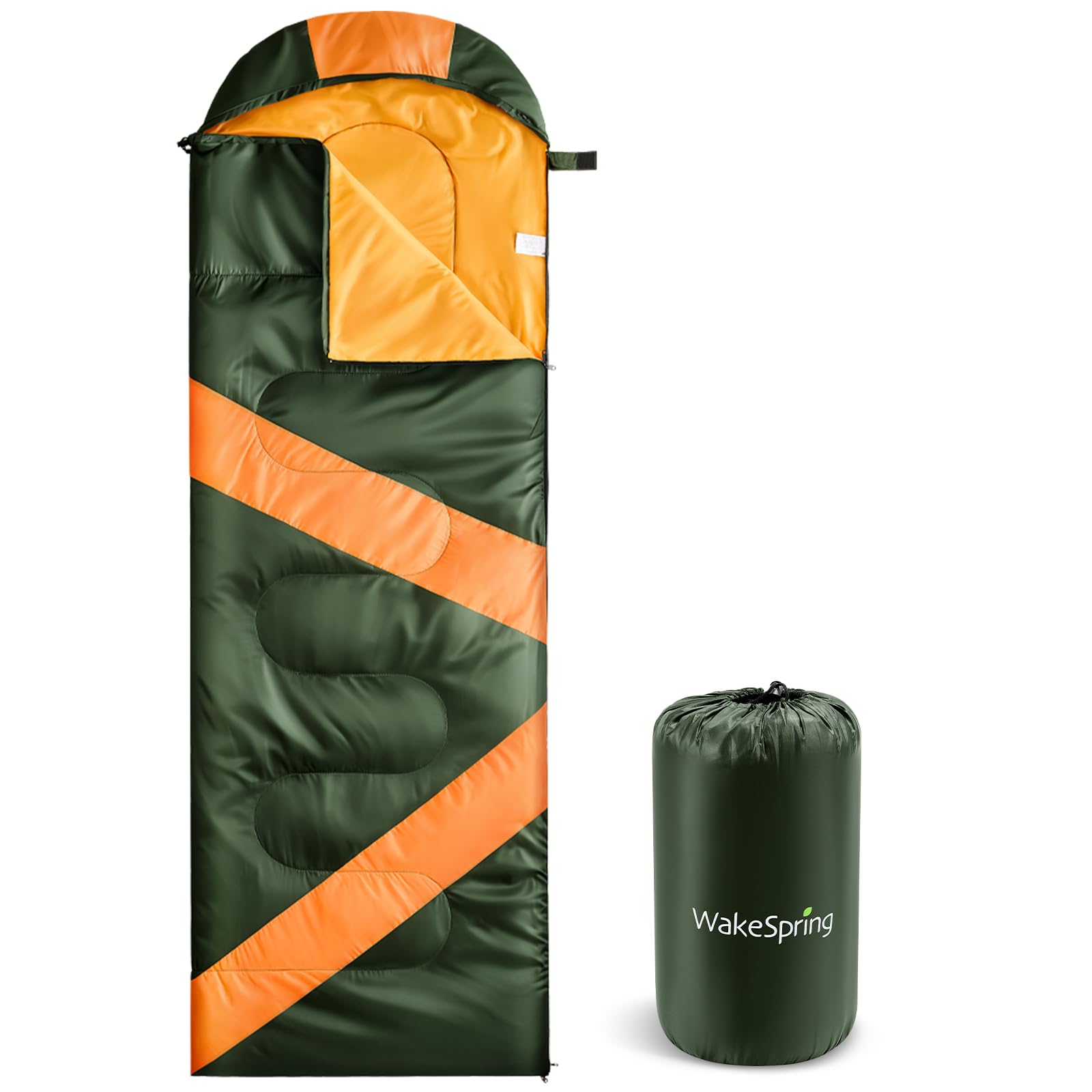 Saco de Dormir Adulto 3 Estaciones 350gsm Ligero Repelente al Agua para Camping Senderismo Viaje