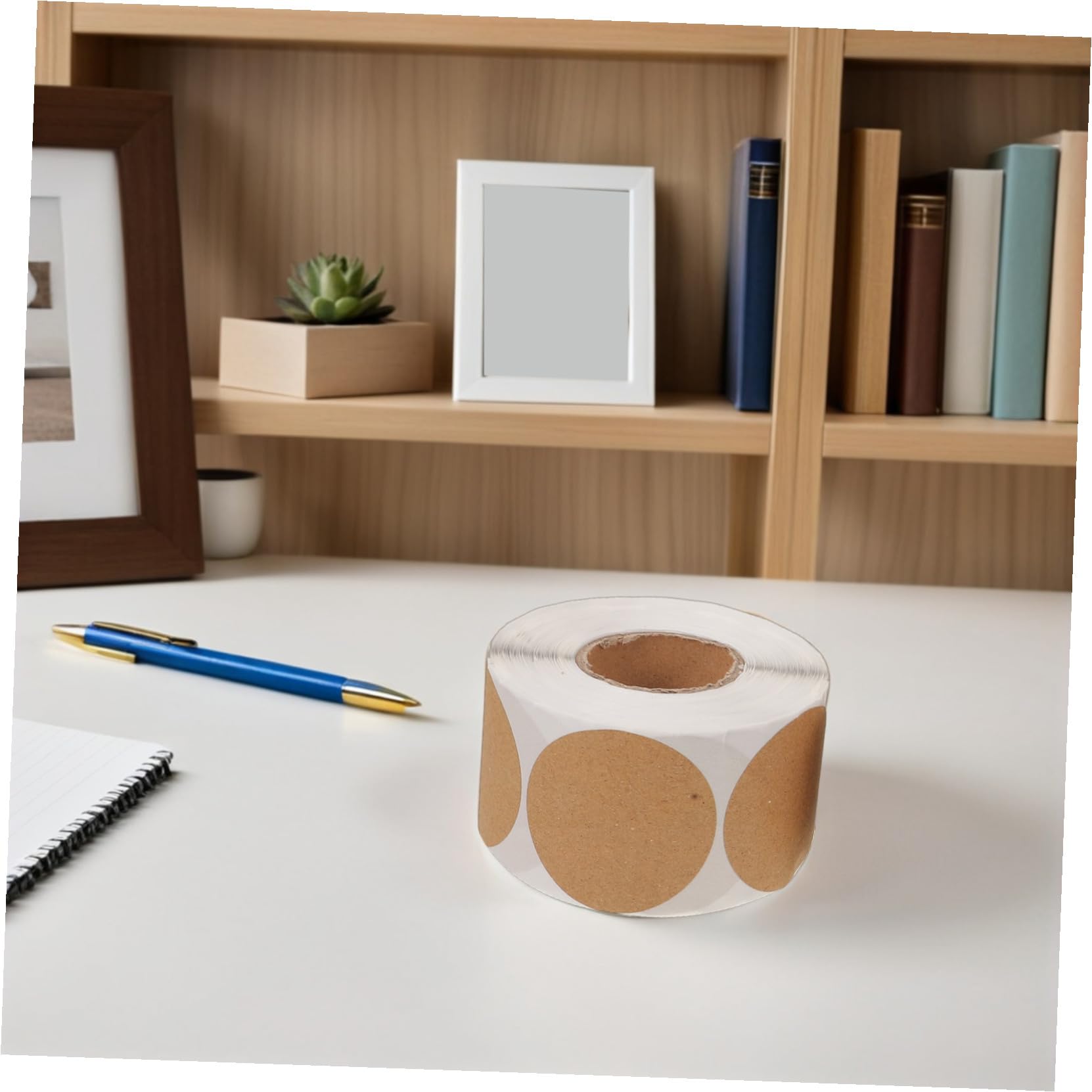 Mobestech 3pezzi Etichette Adesive Circolari Vuote in Rotolo per Imballaggio Spedizione Uso per Piccole Imprese Personalizzabili