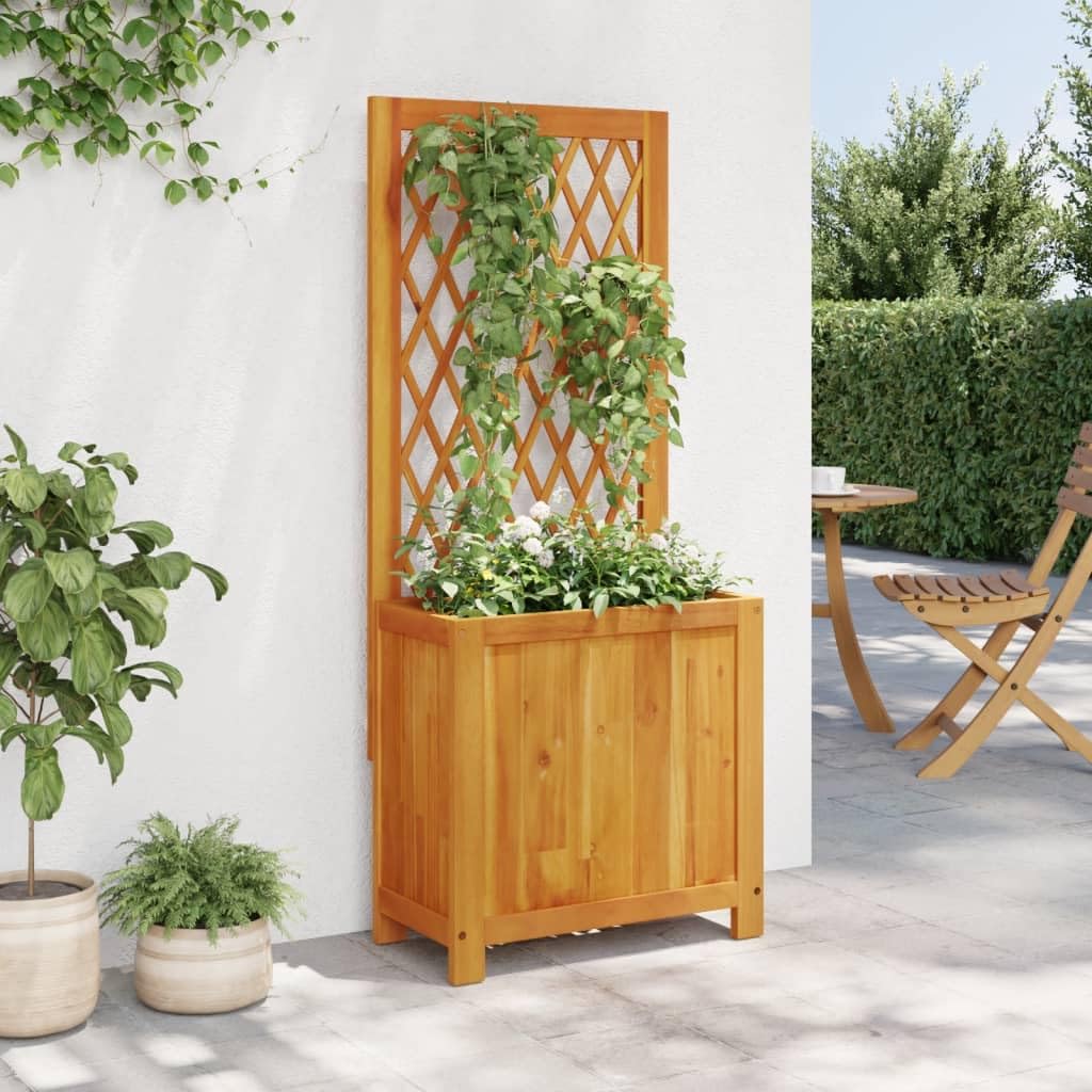 Amazon.com: Acacia Wooden Planter Trellis - 52