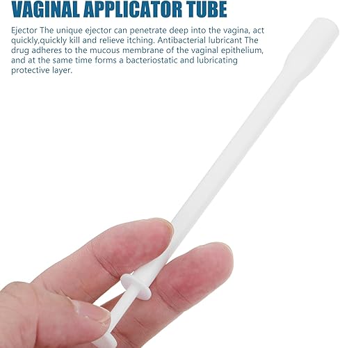 Miniatura 3 de Healifty Aplicador de gel vaginal, 10 aplicadores de crema vaginal desechables, aplicadores de inyectores roscados higiénicos, lubricante