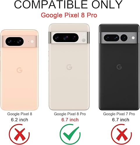 Miniatura 2 de I-HONVA Funda para Google Pixel 8 Pro, BT0077-03 Turquesa, diseño 3 en 1, protección resistente a prueba de golpes, cubierta de cuerpo completo