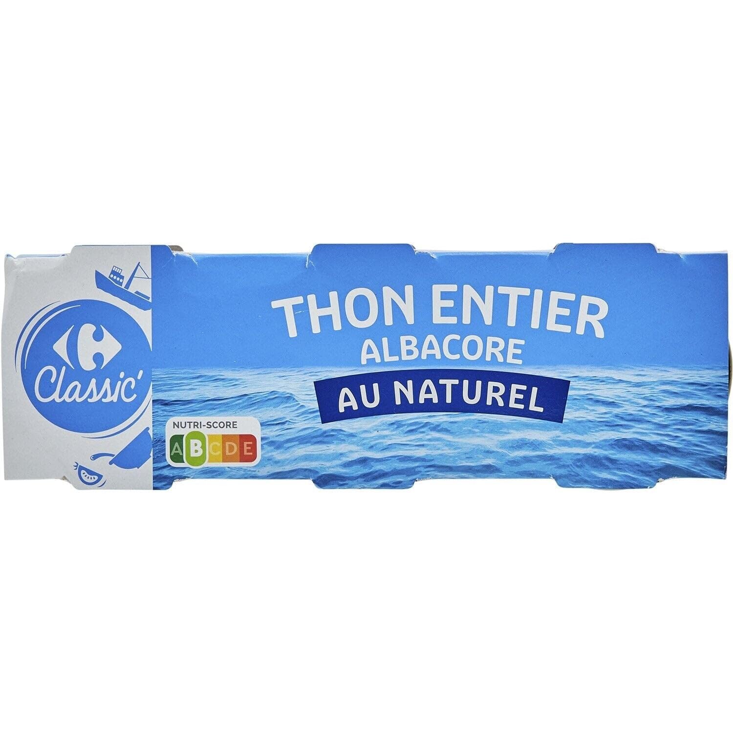 Gagnez du temps en cuisine avec le Thon Entier Albacore au Naturel CARREFOUR CLASSIC, format familial pratique de 3x140g - Lot de 3