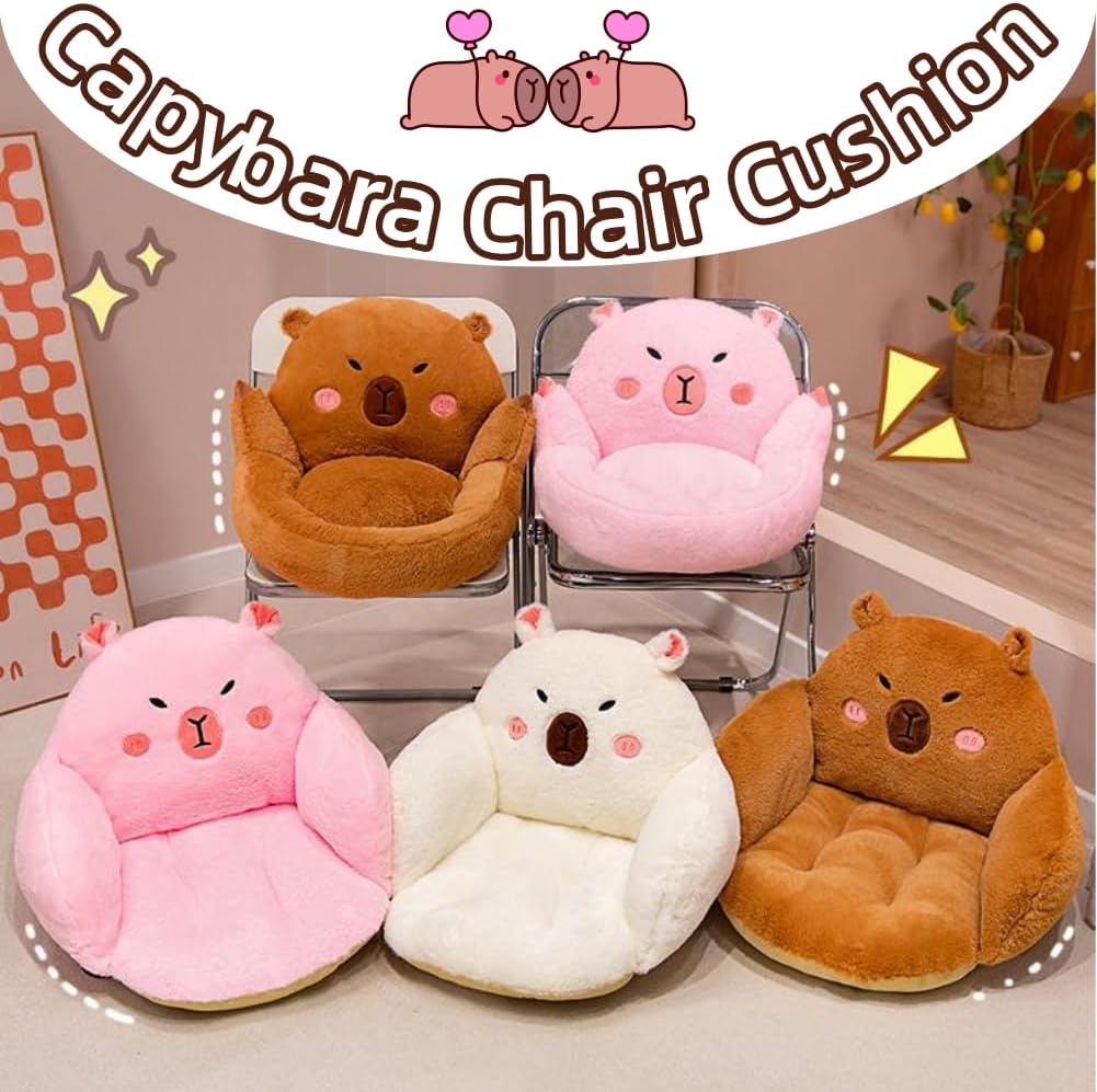 Cute Capybara Chair Cushion Soft Seat Cushions for Office Desk Chairs Comfy Lazy Sofa Floor Pillows for Gaming Chairs Room Decor Brown - Image 5