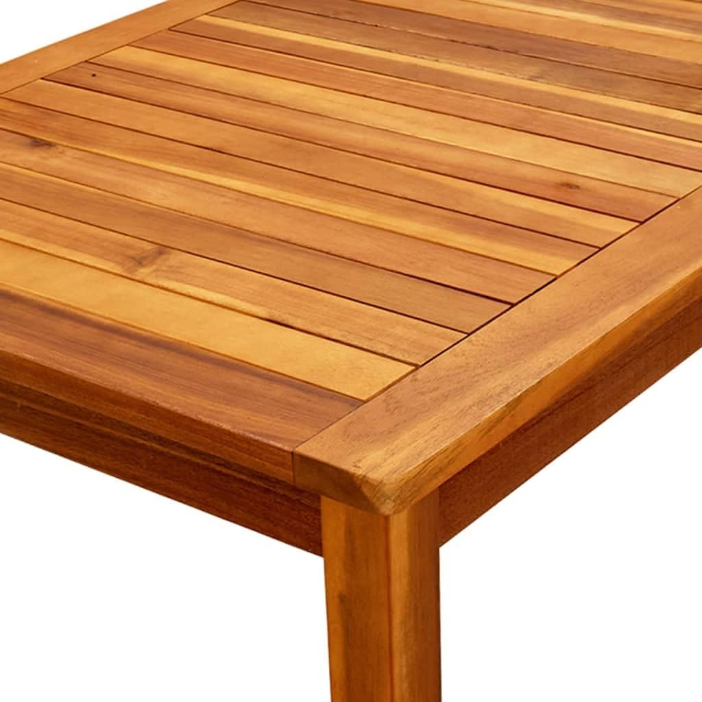 Coffee Table Solid Acacia Wood Medium Durable Natural Wood Finish 43.3 Inch Patio Furniture Outdoor Table Perfect for Garden Patio Use