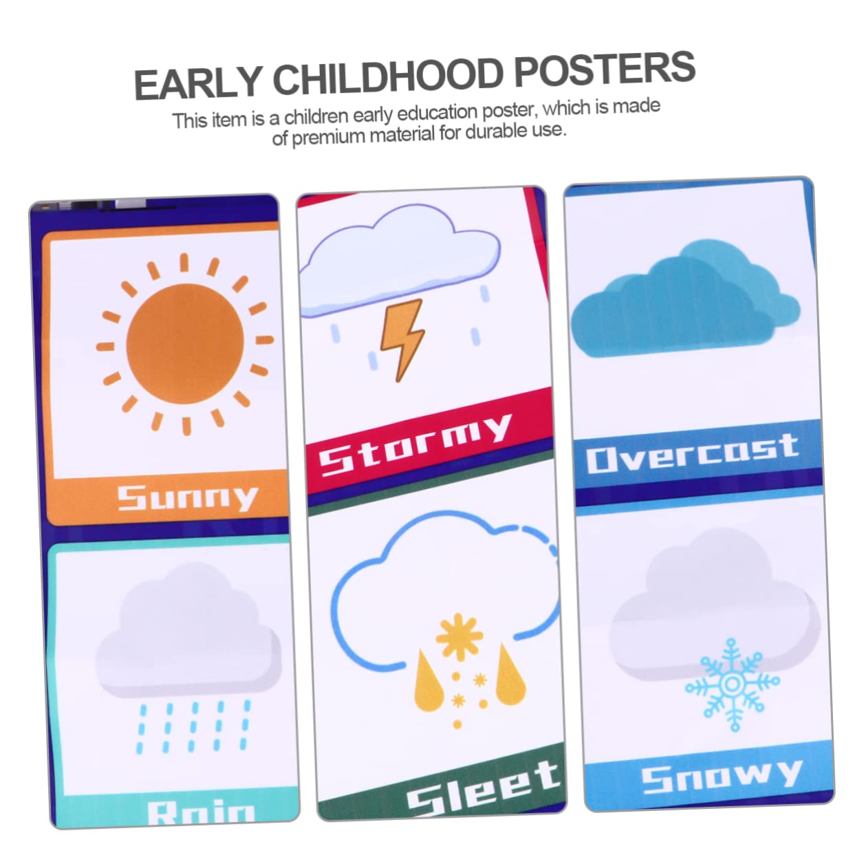 NUOBESTY Affiche D'apprentissage pour Garçon et Filles Colle Pp Dos, Tableau Mural Éducatif Exquis et Facile à Utiliser, pour Tout-petits et Garçon et Couleur Aléatoire Plusieurs styles