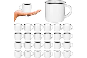 Uiifan 24 Pack White Ceramic Mini Mugs Bulk