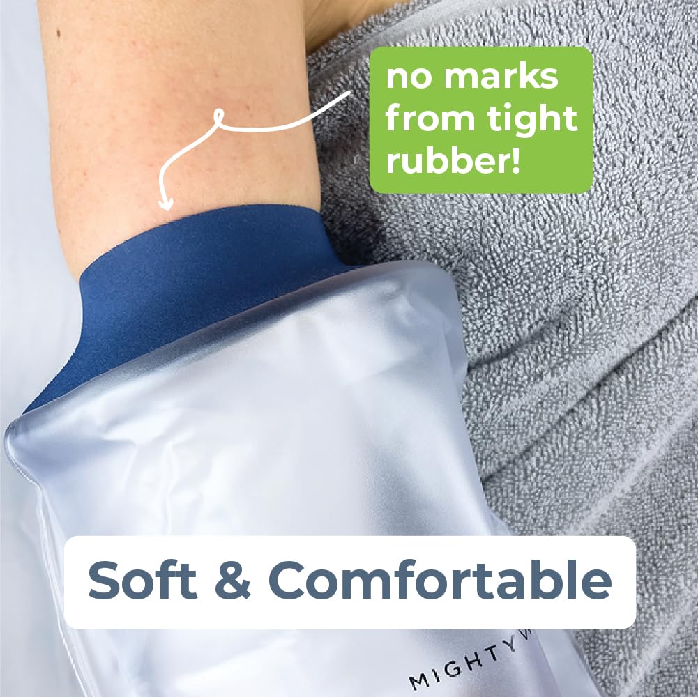 Mighty Well H2O Shield PICC Line Shower Cover – Reusable Waterproof IV & PICC Line Sleeve, Cast & Wound Protector for Upper Arm Showering, Large/X-Large