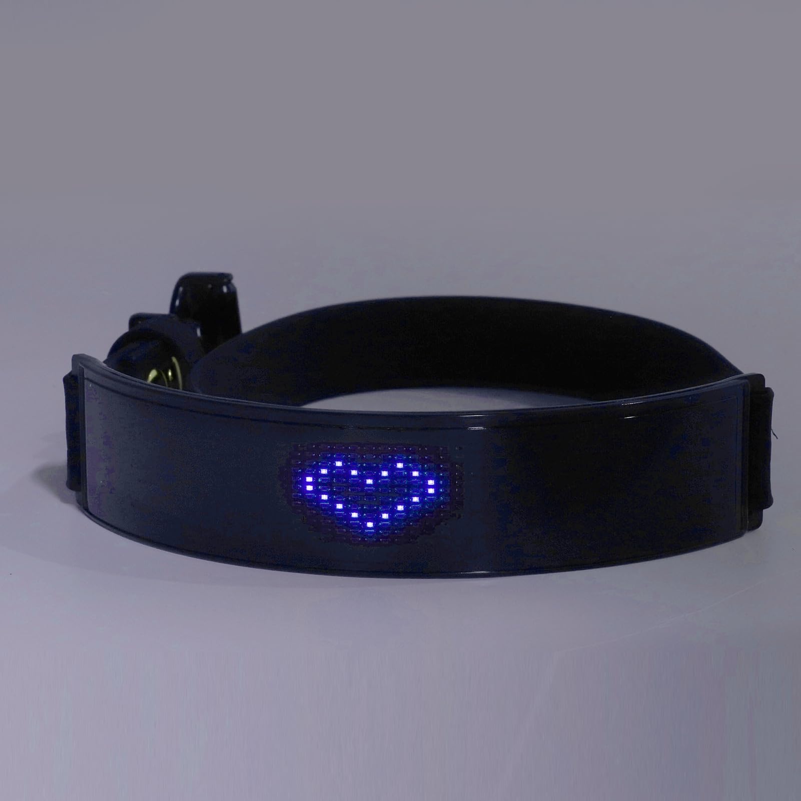 Collier pour Chien à LED avec écran Intelligent DIY, Collier Lumineux Rechargeable, Collier Lumineux pour Animaux de Compagnie contrôlé Via Application pour Les promenades (Lumière Bleue)