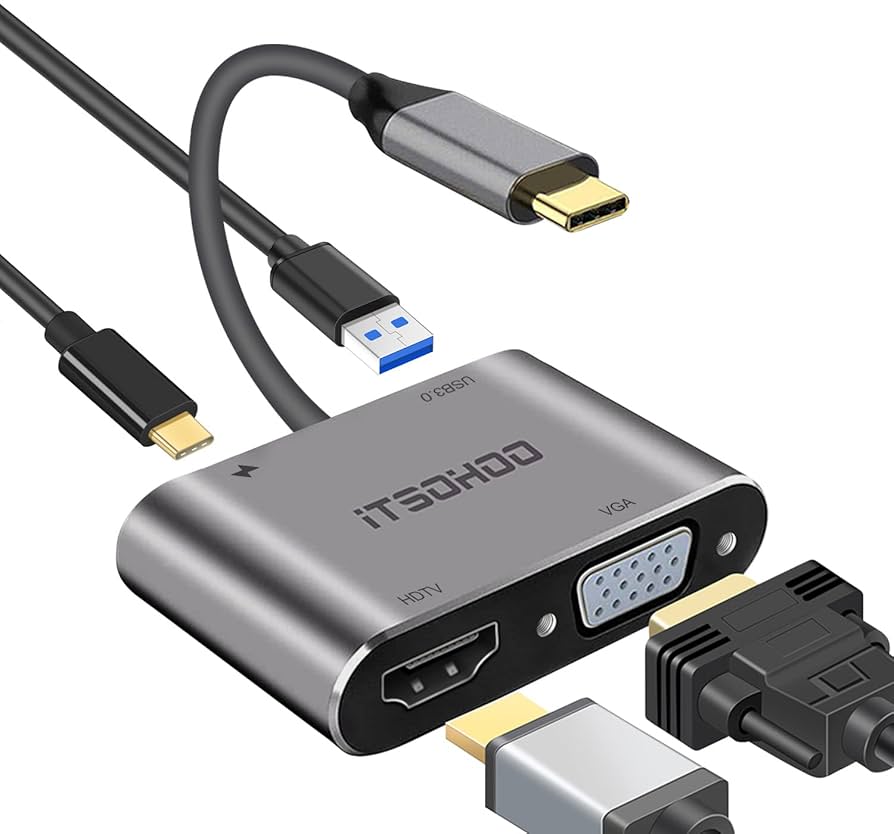 USB−C to ＶＧＡ　マルチポートアダプタ 新品未使用 未使用品 ] USB-C to VGA Multiport Adapter Yahoo!オークション