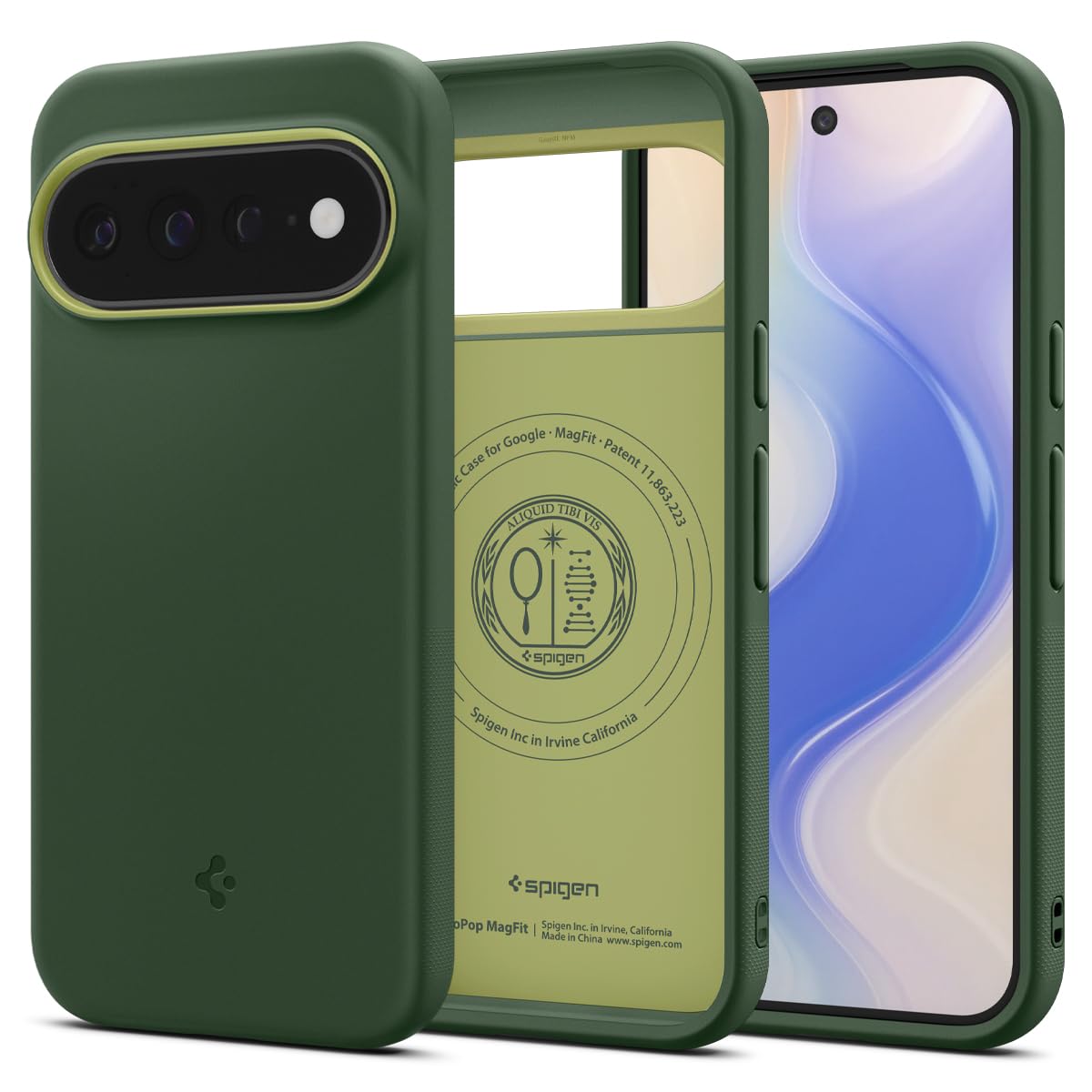 Spigen Nano Pop MagFit for Google Pixel 11 Pro XL Case, AVO Green | Qi2 Certified, Compatible with Pixelsnap, Extra Grip, Air Cushion Tech, Military-Grade Protection, Compatible with MagSafe ClimatePartner certified