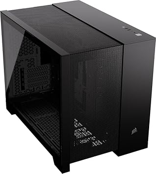 CORSAIR 2500D Airflow mATX PC Case – No Fans Included – Dual-Chamber Design – Wide Cooling Flexibility – Reverse Connection Motherboard Compatible – Black