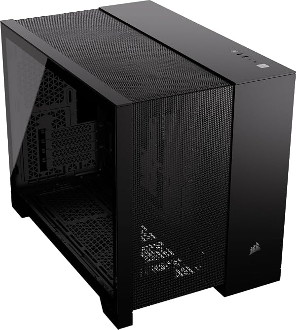 CORSAIR 2500D Airflow mATX PC Case – No Fans Included – Dual-Chamber Design – Wide Cooling Flexibility – Reverse Connection Motherboard Compatible – Black by Corsair - Used condition - US$109.47