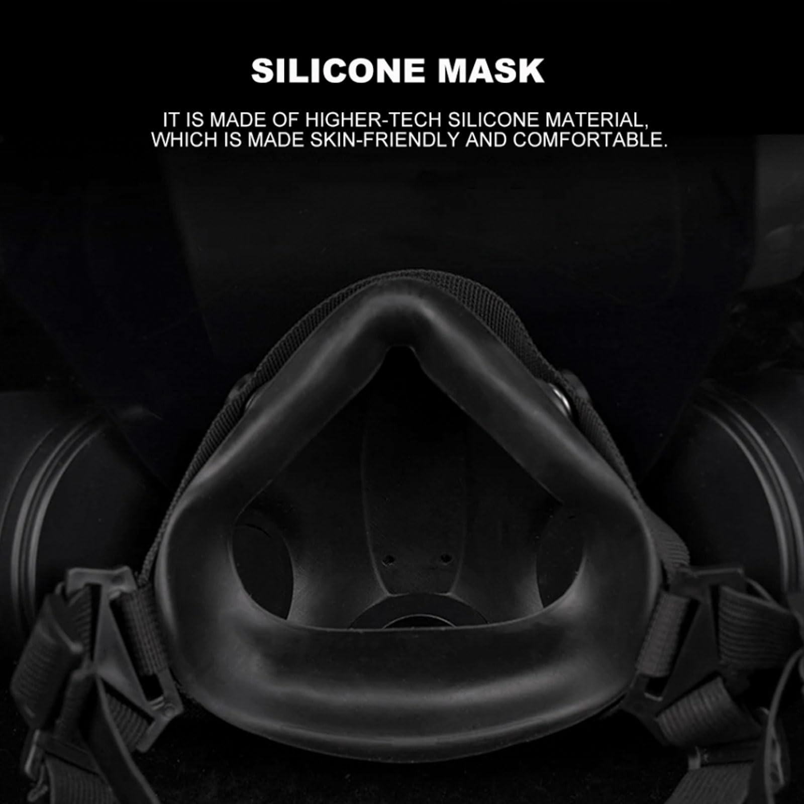 Peminkoo Maschera tattica in stile cyberpunk, per cosplay, feste, lenti staccabili, protezione tattica, paintball, softair
