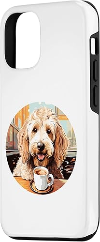 Miniatura 2 de Funda para bebidas para perros Goldendoodle Coffee para iPhone 1212 Pro