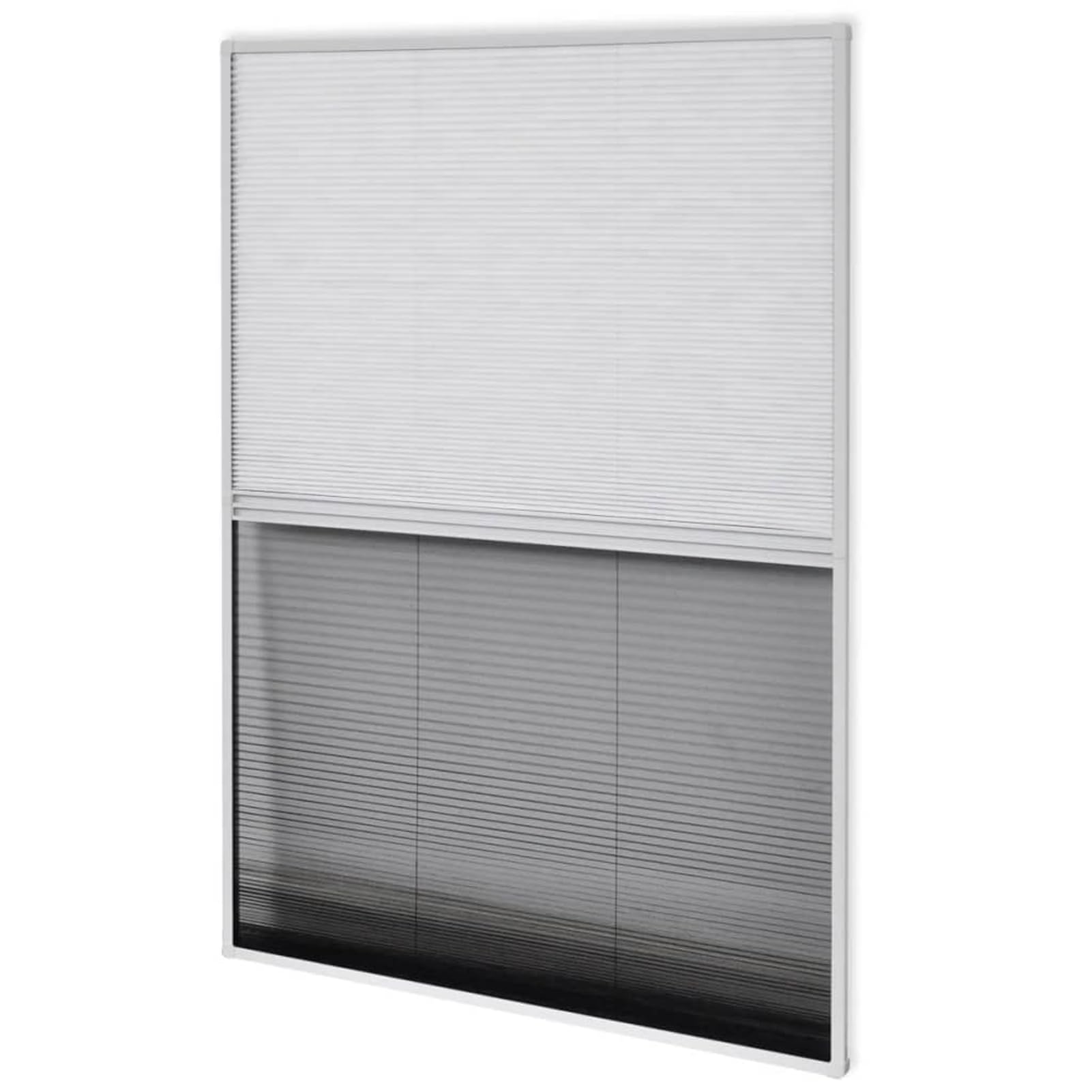 Insektenschutz-Plissee, Duo-Vorhang mit Aluminiumrahmen und PET-Jalousie, Fiberglas-Moskitonetz für Dachfenster, 80 x 120 cm, für Schlafzimmer, Wohnzimmer und Kinderzimmer