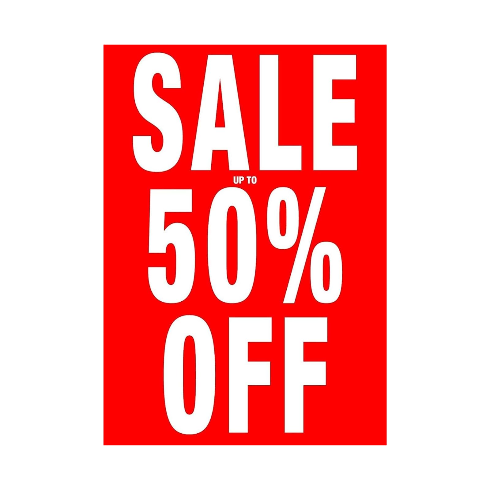 A1 Sale Posters Pack | Eye-Catching Store Display Signs for Retail | Clearance, Discounts, Special Offers, Huge Savings | Bright Colors (1, Sale upto 50 per Off (59.4cm x 84.1cm))