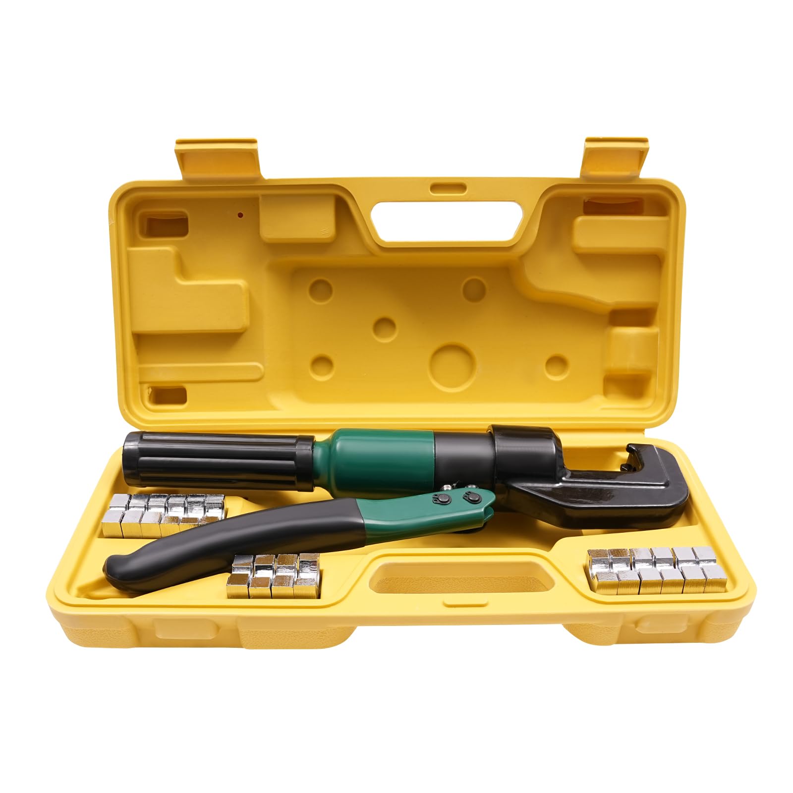 Pinza di crimpatura idraulica a mano 4-70 mm² Pinza idraulica per cavi in rame alluminio, 6 T set di crimpatura con 8 paia di calci per installazioni elettriche officine