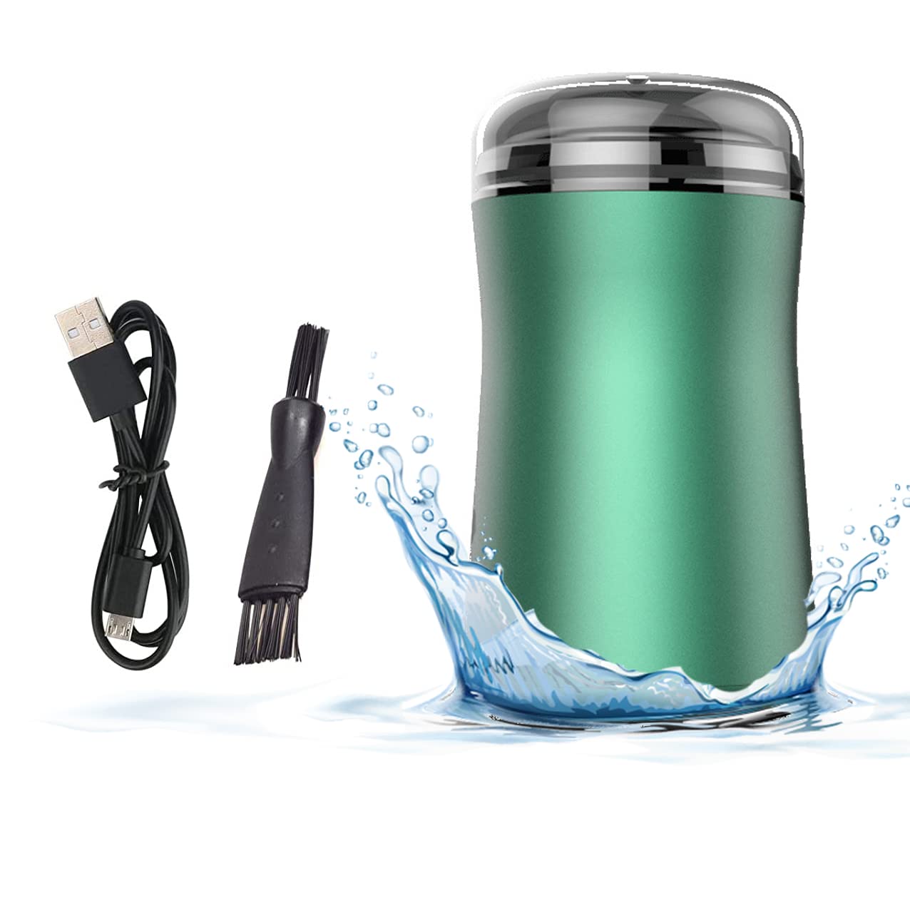 JANGOU Pocket Size Washable Electric Razors for Men, Portable Automatic Razor Mini Rechargeable Waterproof Razors, Men Shaving Machine Small Form Factor But Clean Shave Valentine's Day Present (Blue)