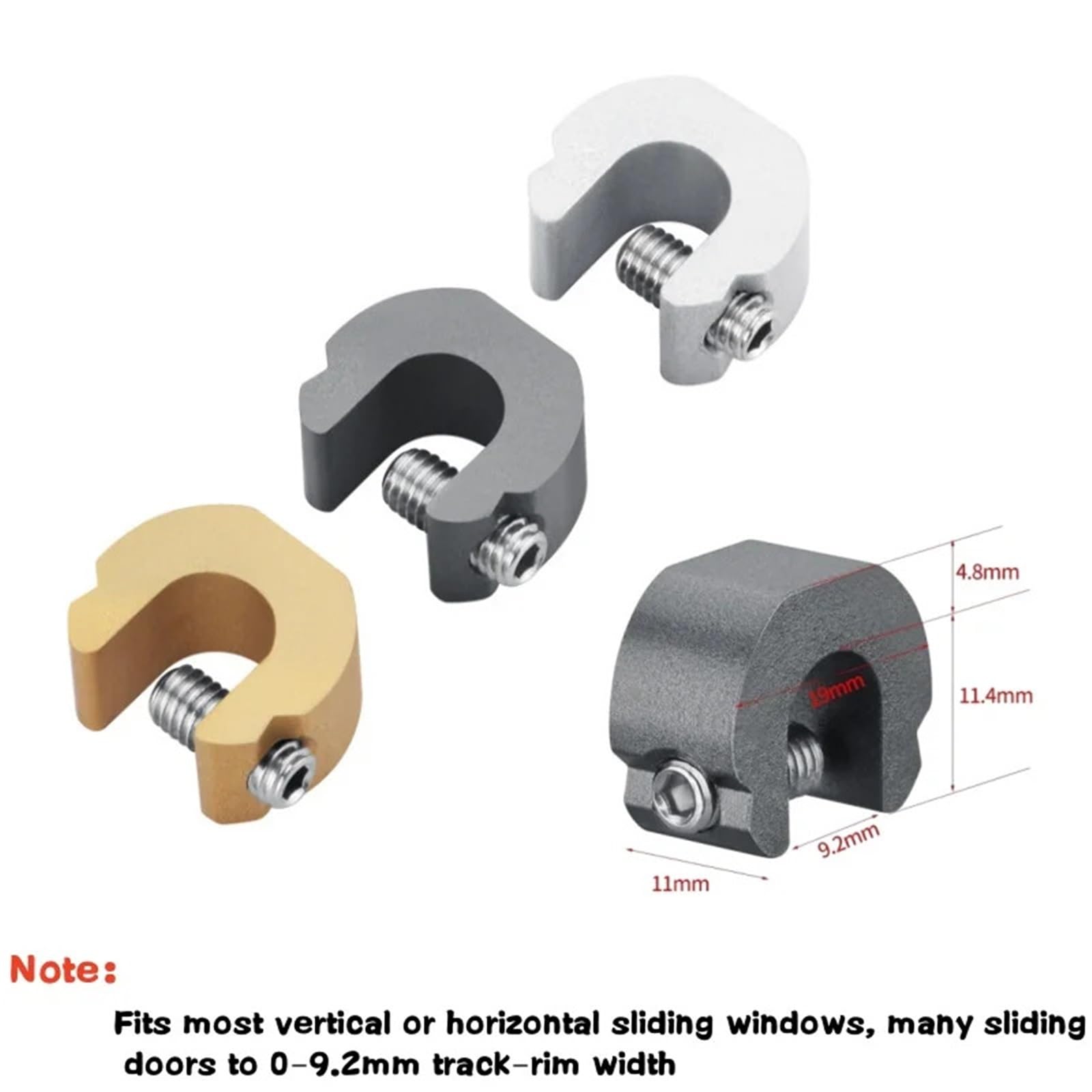 5/10 PCS aluminum alloy window limiter sliding door and frame plug lock Für Zuhause(10pcs Gray)