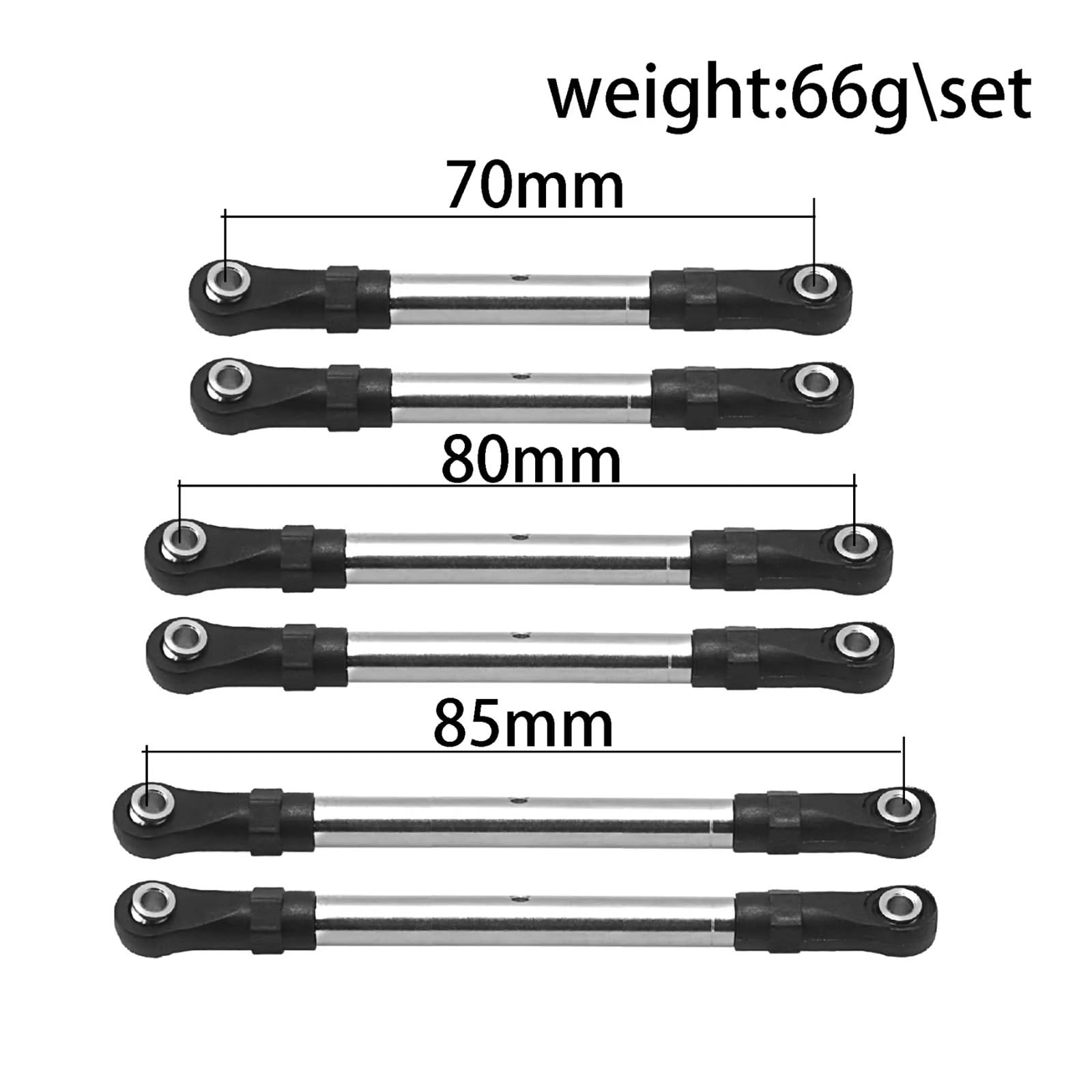 Rc Special Connecting Rod for WPL C14 C24 1/16 Tie Rod Steering Metal Linkage for Combo Kit RC Car Off-Road Tracked Vehicles Parts and Accessories Upgrades Replacement Use(Blue)