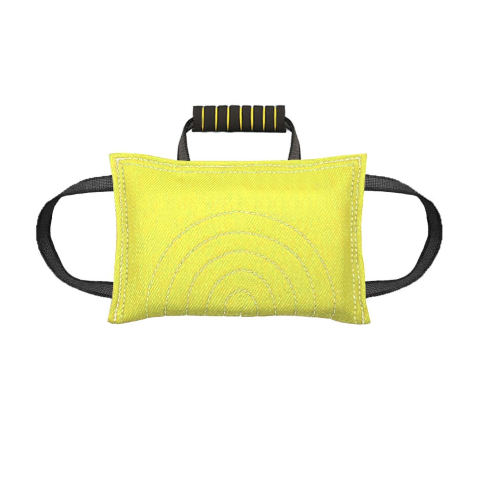 Coussin Mordant avec Poignées, Jaune | Résistant, Visible, Jouet D'entraînement, pour Dressage, Plein Air, Chiens, Éducateurs pour chiens