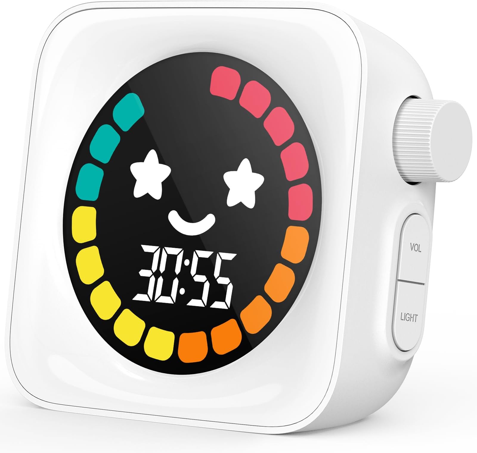 Visual Timer, 99 Minute Digital Kitchen Desk Timer for Office Supplies Home Productivity Management Tool Countdown Count Up, White