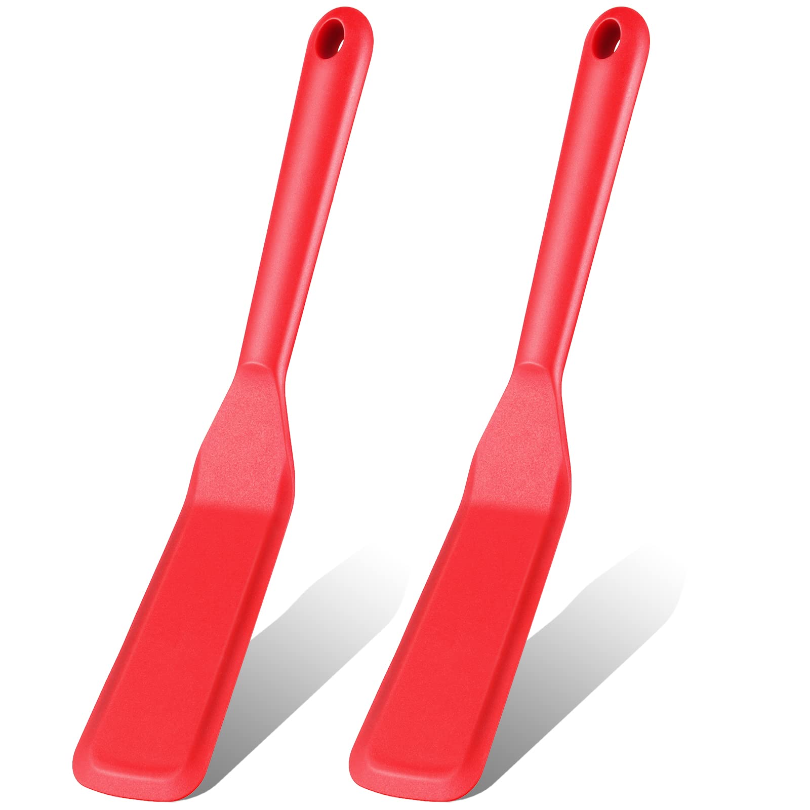Spatule fine en silicone rouge pour retourner les œufs délicats sans casser