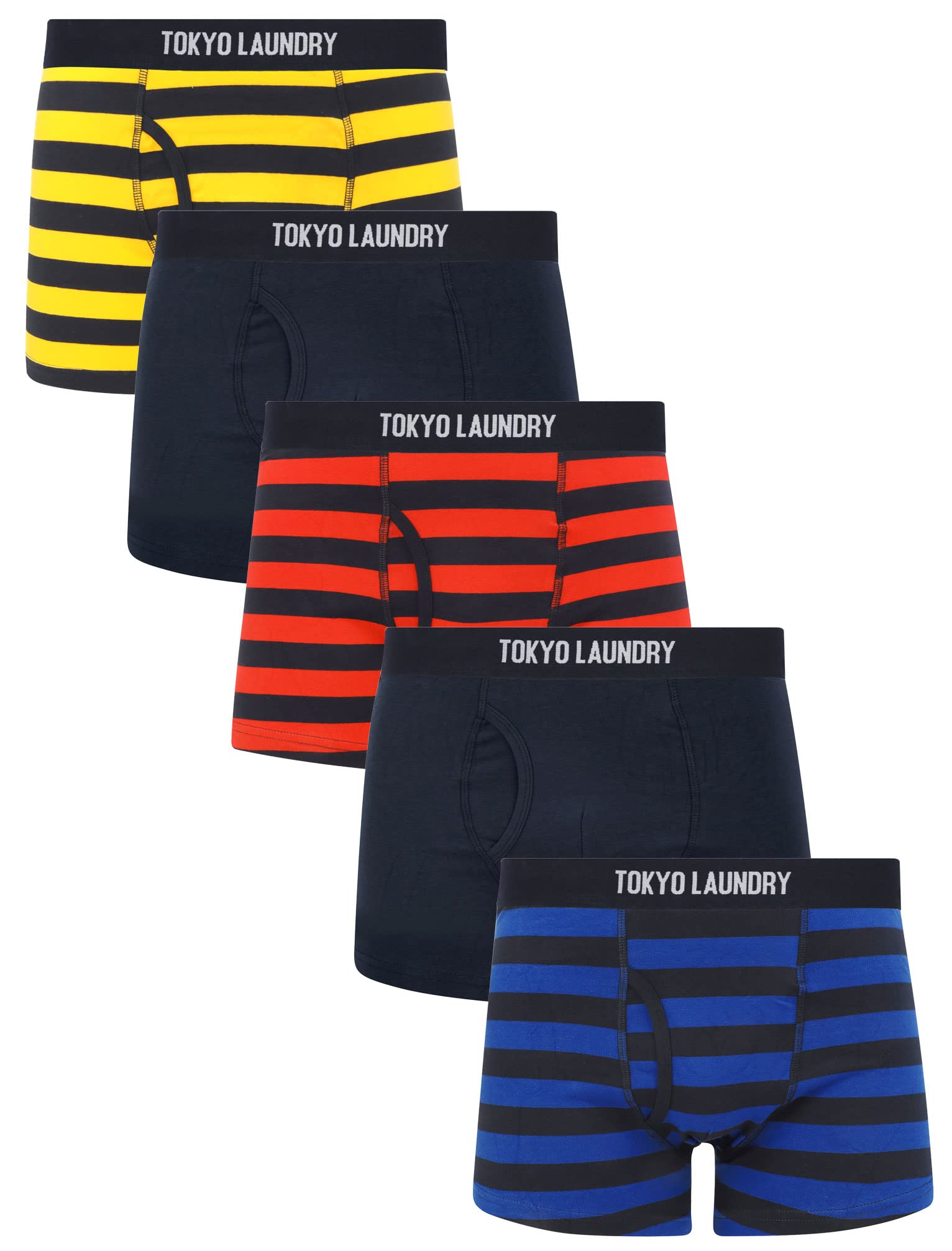 Tokyo Laundry Men's (5 Pack) Stretch Cotton Boxer Shorts Set
