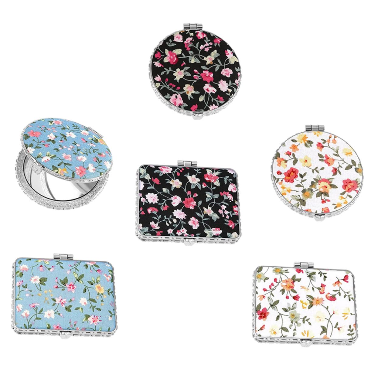 Miroir portable vintage lot de 6 mini miroirs de maquillage de poche
