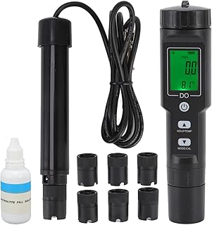 Digital Dissolved Oxygen Meter,Portable Dissolved Oxygen Meter Detachable Probe Dissolved Oxygen Sensor for Aquarium Industrial Research and Analysis(with Backlit)