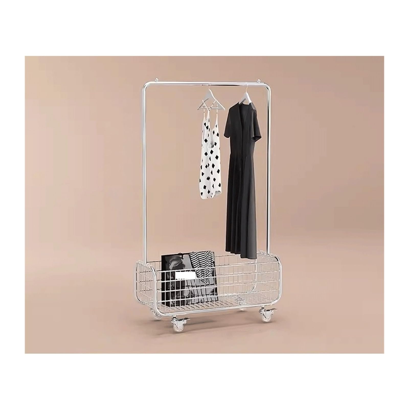 Porte-manteau amovible pour chambre à coucher, portant à vêtements chic et étendoir à linge