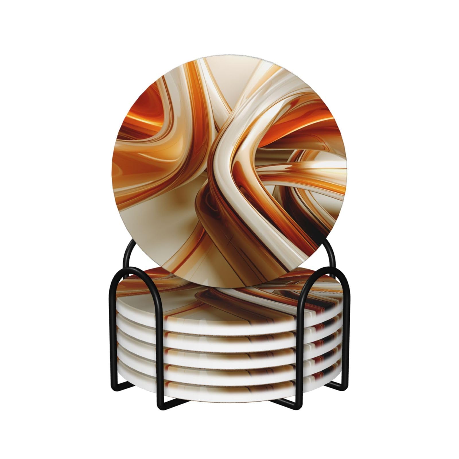 Dessous de verre céramique absorbants et antidérapants ronds