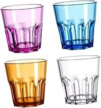COLLBATH 4 Pçs Copo Octogonal Acrílico Copos De Chá Canecas De Cerveja De Plástico Copos Transparentes Copos Para Crianças Copos De Bebida Copos De Uísque De Cristal Copos De Acrílico