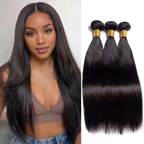 Straight Bundles Human Hair 12 12 12 Inch 100% Unprocessed