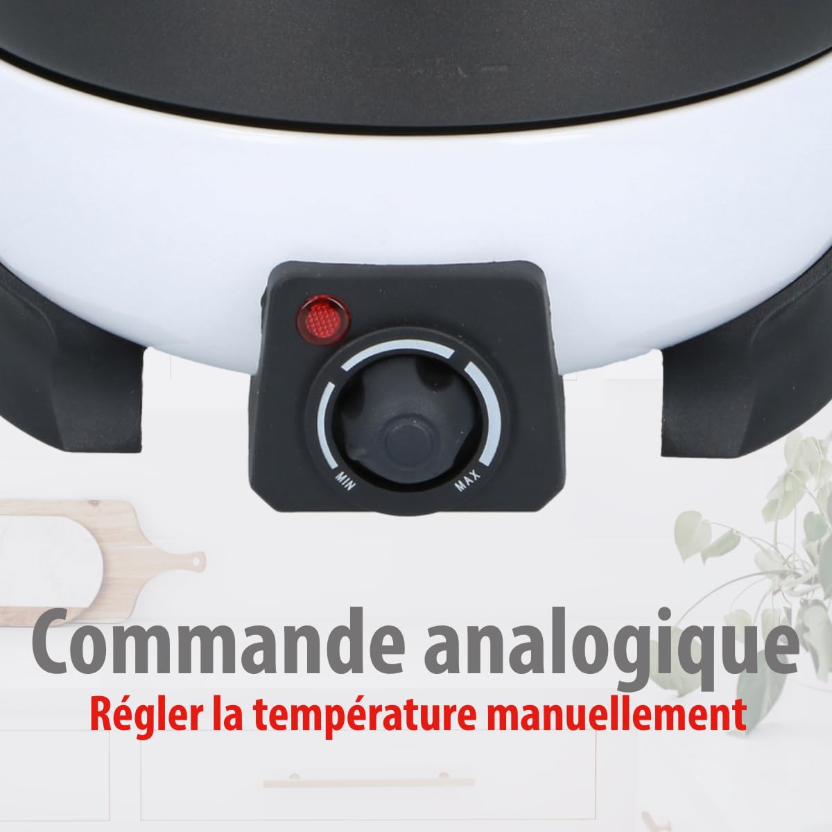 Deluxe Appareil á Fondue électrique 800W – Caquelon de 2L pour 6 Personnes - Convient pour Fromage et Chocolat – Incl. Fourchettes – Température Réglable
