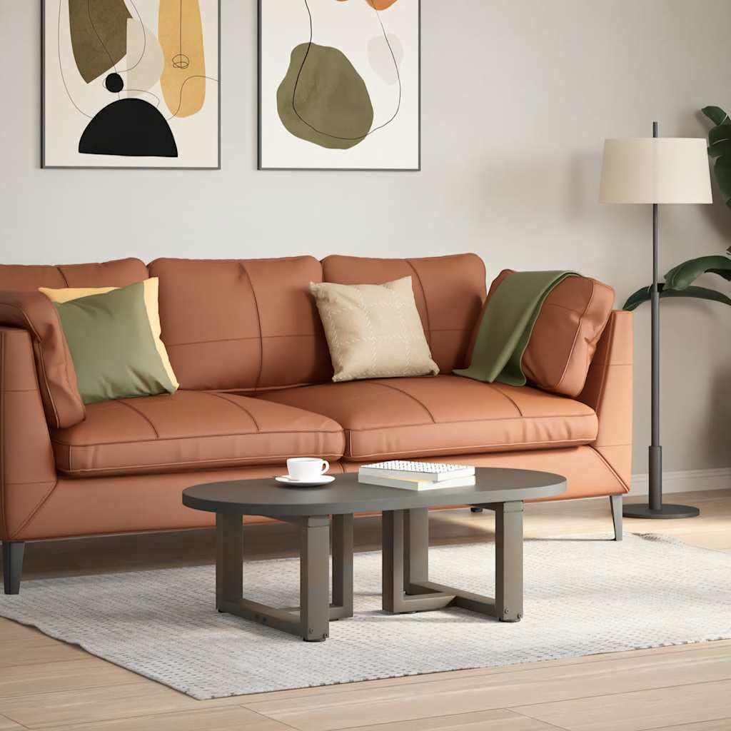 Gambe Tavolino T-Form 2 Pezzi Acciaio Naturale 50x25 cm