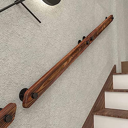 Rampe d'escalier bois 30-600 cm rampe de sécurité et support mural - 4