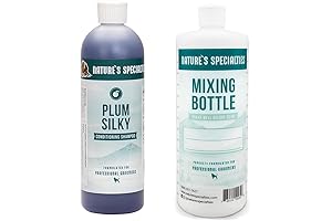 Easy-Use Mixing Bottle and Plum Silky Dog Shampoo Bundle
