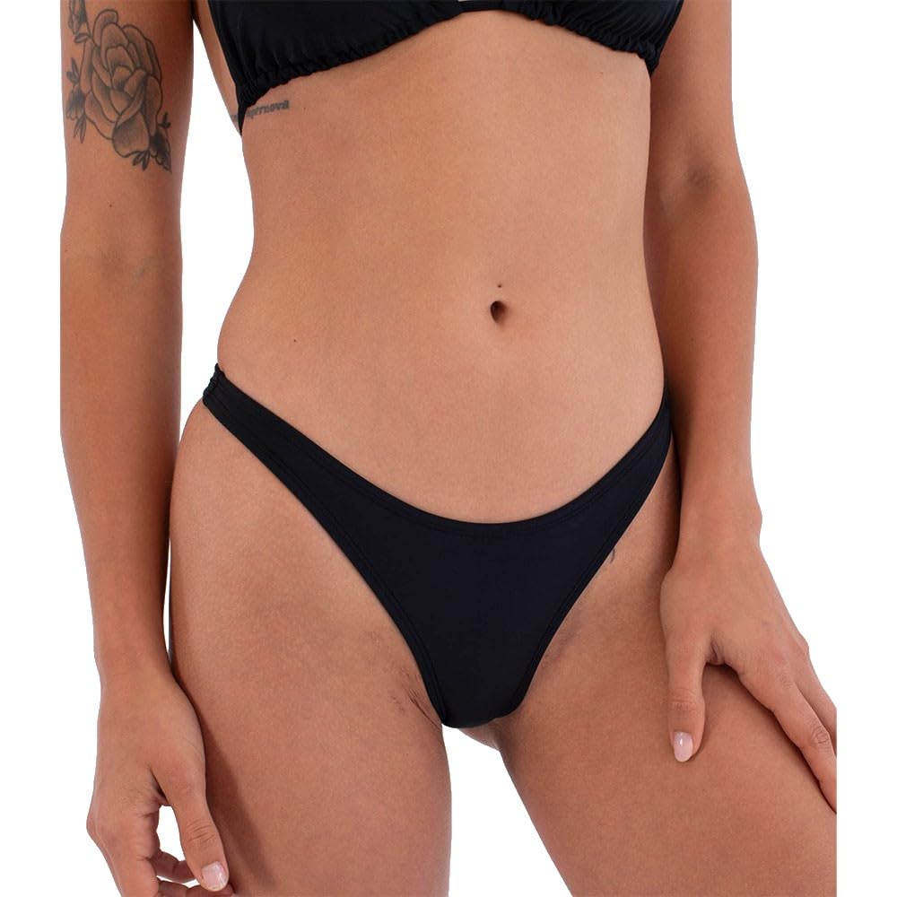 Hurley Womens Swimsuit Bikini Bottoms, Black, M EU