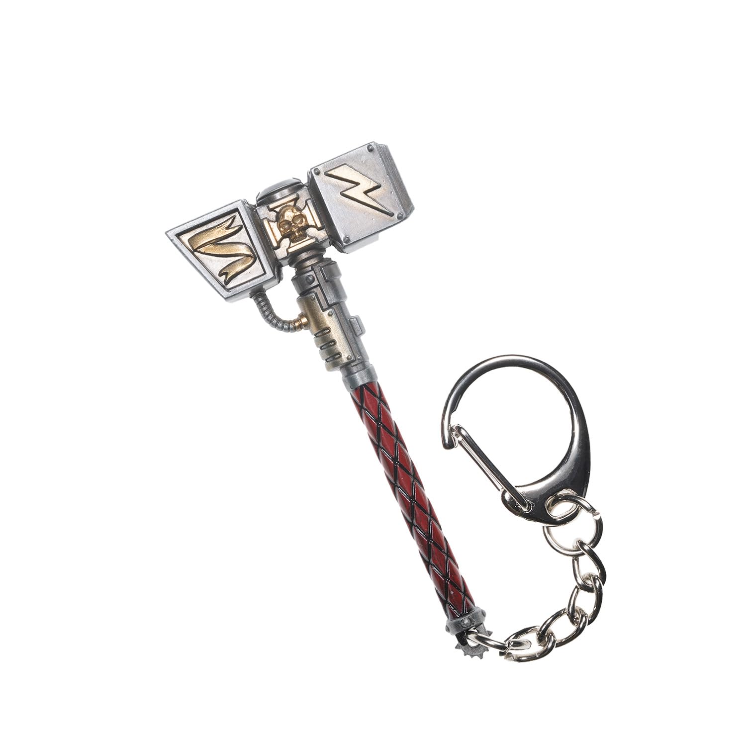 Starforged Men's Thunder Hammer (Colored) Keychain Warhammer 40000 Thunderhammer & Thunderhead Keychain Space Marines Astartes Wh40 Jewelry