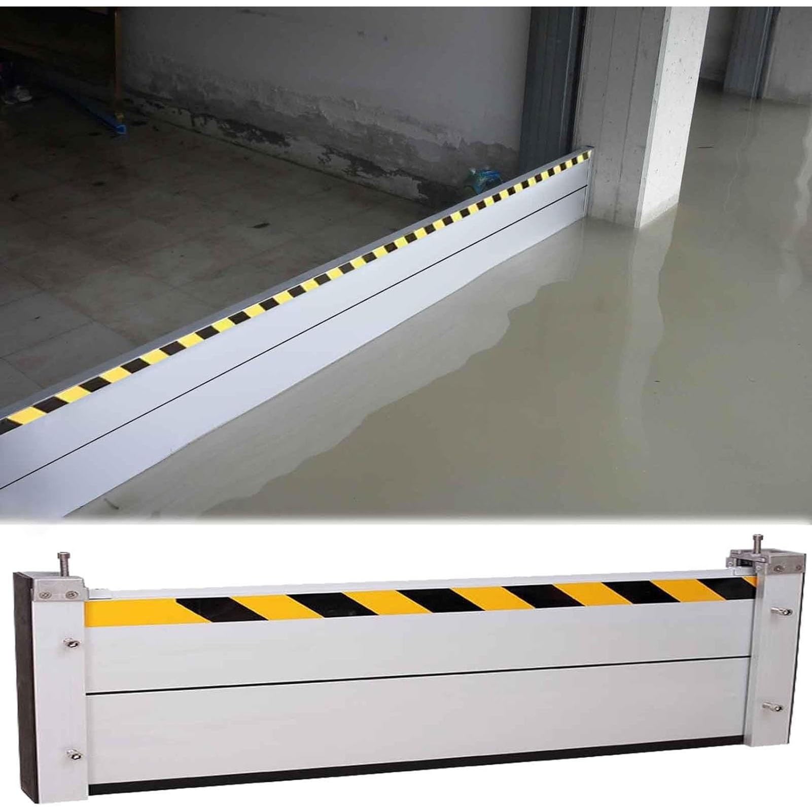 Flood Protection Barrier/ Flooding Control Baffle for Garage/ Front Door/ Basement, Height 1.3ft/ 2ft/ 2.6ft/ 3.3ft Flood Prevention Water Barriers, Water Dams Aluminum, Suitable for Garage, Retail (
